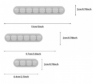 Орбита OT-OK02 Серый органайзер для кабелей (3шт)