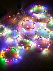 Гирлянда штора интерьерная 220В 3*2м Огонёк OG-LDG23 Разноцветная