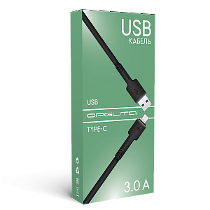 Орбита OT-SMT27 Белый кабель USB 3A (TYPE C) 1м