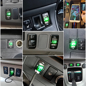 Розетка питания. Разъем в авто врезной на 2USB гнезда 12-24В TDS TS-CAU47