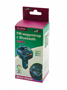 FM-модулятор трансмиттер автомобильный с Bluetooth TDS TS-CAF20