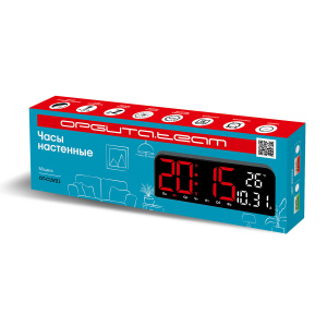 Часы настенные, настольные электронные с температурой Орбита OT-CLW21 Зеленые