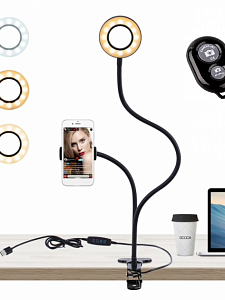 Огонек OG-SMH05 лампа кольцевидная на прищепке (9см)