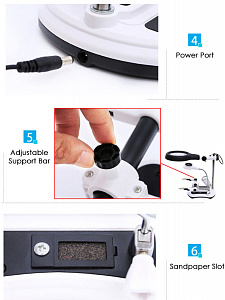 Третья рука для пайки с подсветкой, универсальный держатель на подставке с лупой 2 руки Орбита OT-INL47