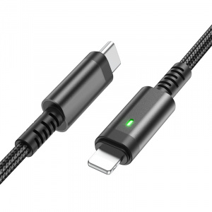 BOROFONE BU38 Черный кабель PD20W (iOS Lighting-TYPE-C) 1.2м