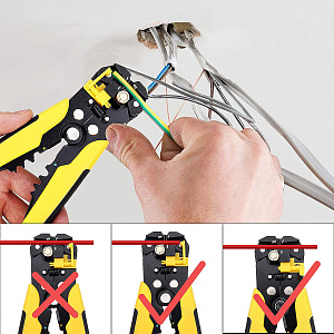 Стриппер клещи 3 в 1 для снятия изоляции и обжима клемм Патриот PT-INK03