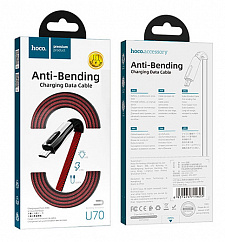 HOCO U70 Красный кабель USB 2.4A (microUSB) 1.2м