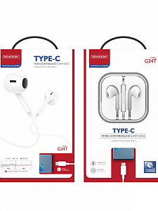 SENDEM G34T Белые наушники - гарнитура (TYPE-C)