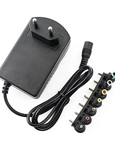 Зарядка для ноутбуков универсальный блок питания с насадками 3-12В, 30Вт Орбита OT-APB60