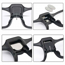 Очки лупа увеличительные с фонариком +2.5 Орбита OT-INL84