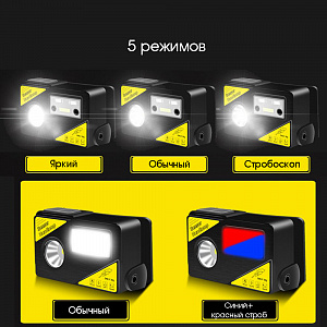 Патриот PT-FLG27 фонарь налобный (1L, аккум, дат.движ)