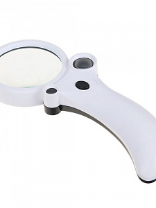 Лупа ручная увеличительная с подсветкой, с УФ светодиодом Орбита OT-INL31