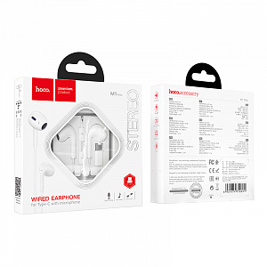 HOCO M1 MAX Белые наушники - гарнитура (TYPE-C)