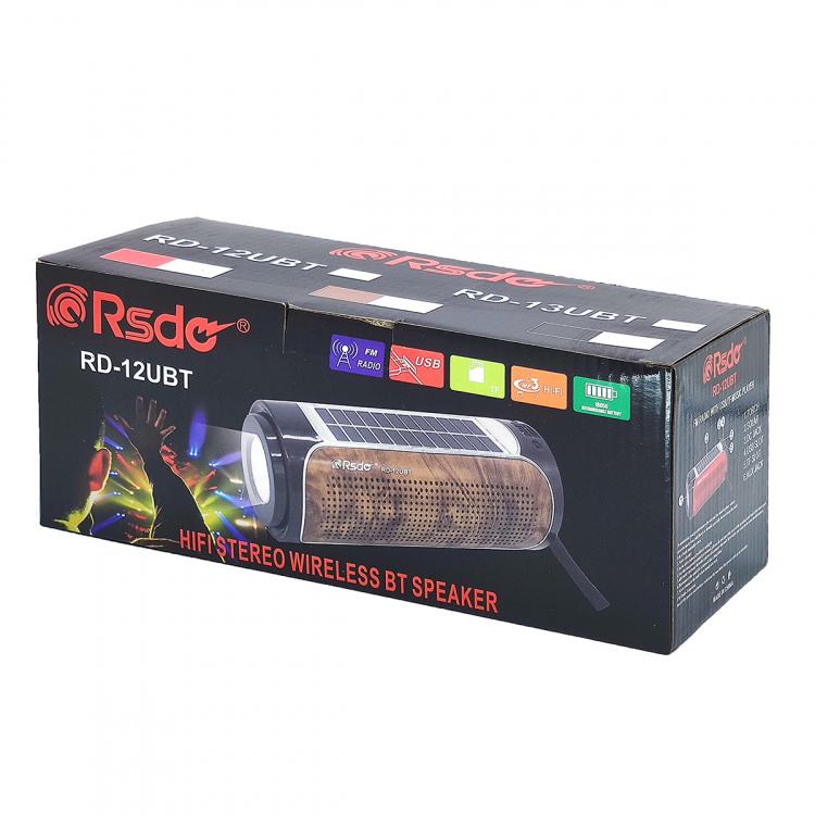 RSDQ RD-13UBT радиоприёмник аккумуляторный (USB,TF,Bluetooth, солнч. панель)