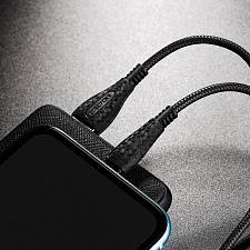 BOROFONE BX38 Черный кабель USB 2.4A (iOS Lighting) 1м