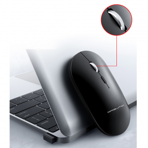 Орбита OT-PCM70 Черная мышь беспроводная (USB/Bluetooth,аккум)