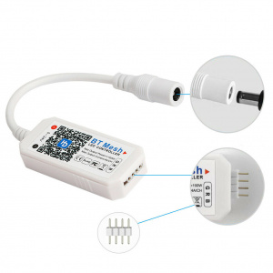 Огонек OG-LDL33 LED контроллер DC 5-24В (Bluetooth, RGB, 4PIN)