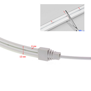 Светодиодная лента Неоновая 5м с адаптером питания IP65 Огонёк OG-LDL47 RGB