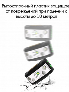 Фонарь налобный с датчиком движения, фонарик аккумуляторный Следопыт PT-FLG38