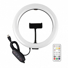 Кольцевая лампа RGB со штативом, пультом 26см Огонёк OG-SMH06