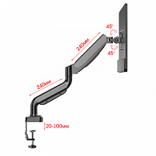 Кронштейн для монитора настольный поворотный до 27 дюймов Орбита OT-HOD22