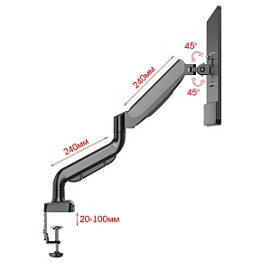 Кронштейн для монитора настольный поворотный до 27 дюймов Орбита OT-HOD22