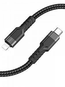 HOCO U110 Черный кабель PD20W (iOS Lighting-TYPE-C) 1.2м