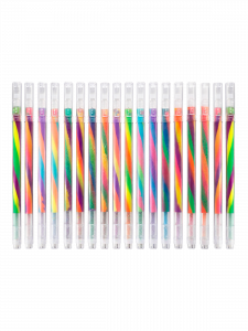 Набор трёхцветных градиентных гелиевых ручек 18 шт Орбита OT-OCL02