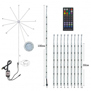 Светодиодная Bluetooth лента Фейерверк с пультом Огонёк OG-LDL39 30см