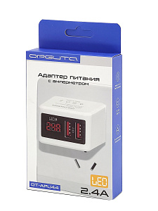 Орбита OT-APU44 ЗУ с 2*USB дисплей (5В, 2400mA)