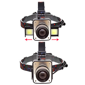 Патриот PT-FLG11 фонарь налобный (3L, 2*18650.,ZOOM)