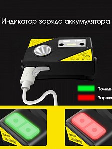 Патриот PT-FLG27 фонарь налобный (1L, аккум, дат.движ)