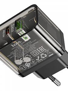 HOCO N34 Черный ЗУ с TYPE-C/USB (PD20W+QC3.0, 3000mA)