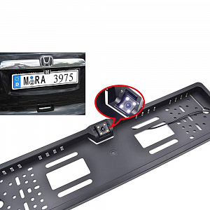 Камера заднего вида автомобильная в рамке для номера с подсветкой 700ТВЛ TDS TS-CAV30