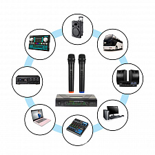 Микрофон караоке беспроводной набор 2шт Орбита OT-ERM12