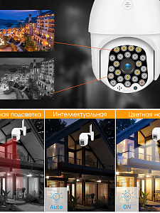 Камера видеонаблюдения Wi-Fi уличная поворотная 2 Mp Wi-Fi Орбита OT-VNI23