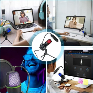 Микрофон для компьютера игровой для стрима Орбита OT-PCS07