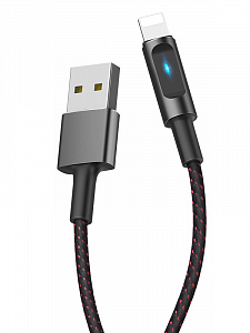 HOCO U47 Черный кабель USB 2.4A (iOS Lighting) 1.2м