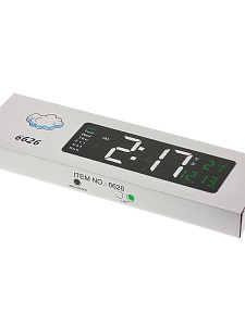 Часы настенные электронные с температурой и пультом Орбита OT-CLW19 Белые