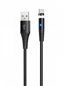 HOCO X60 Черный кабель магнитный USB 2A (microUSB) 1м