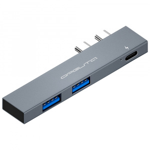 Орбита OT-PCR24 Серый концентратор USB 2.0 (2*USB+Type-C)