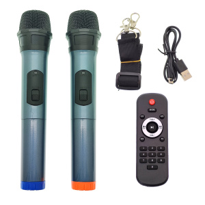 Орбита OT-ERM14 Черная караоке система с RGB подсветкой (2 микр, Bluetooth 5.0)