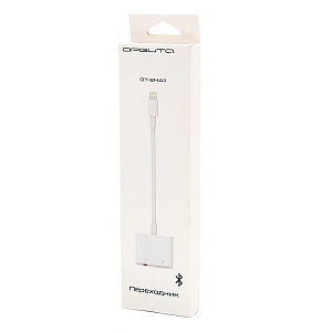 Орбита OT-SMA11 двойной адаптер/переходник для наушников (штекер Lightning - гнездо Lightning/3.5мм)