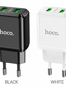HOCO N6 Черный ЗУ с 2*USB (QC 3.0, 3000mA)