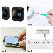 Звонок беспроводной сетевой 38 мелодий Орбита OT-HOC18 Черный