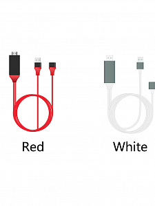 Орбита OT-AVW49 кабель (штекер HDMI - штекер LIGHTNING) 2м