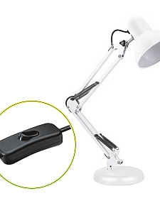 Огонек OG-LDP35 Белый светильник настольный (E27) НЕ В ЗАВОДСКОЙ КОРОБКЕ