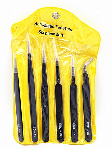 Набор антистатических пинцетов 6 штук Патриот PT-INO05