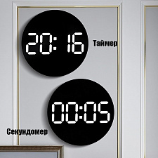 Часы настенные электронные с температурой, влажностью и пультом Орбита OT-CLW15 Белые