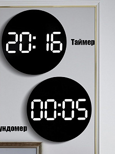 Часы настенные электронные с температурой, влажностью и пультом Орбита OT-CLW15 Белые